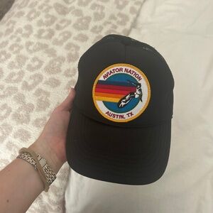 Black Aviator Nation Hat